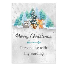 Personalised Merry Christmas CHAMPAGNE WINE Prosecco LABELS Small Mini Bottle