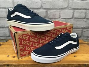 Vans UK 5.5 EU 38.5 Old Skool Navy Bianco Camoscio/Tela Scarpe Da  Ginnastica Per Bambini, Ragazze | eBay