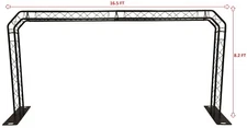 BLACK TRUSS ARCH KIT 16.5FT W 8.2ft H Mobile Portable DJ Lighting System Metal 