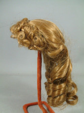 Vintage Synthetic Dark Blond Doll Wig Size 8.5" Circumference Nice Curls LOOK