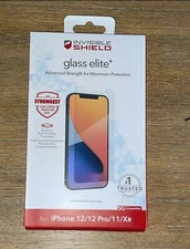 Zagg InvisibleShield Glass Elite + Screen Protector iPhone 12 & 12 Pro XR NEW