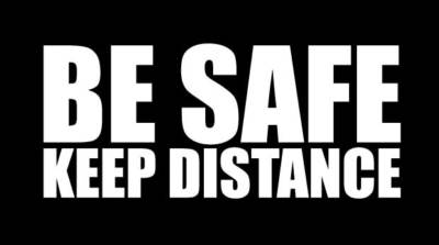 Be safe keep distance road safety funny humor sticker vinyl decal car bumper