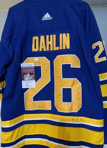 RASMUS DAHLIN AUTOGRAPH SIGNED NHL HOCKEY JERSEY BUFFALO SABRES JSA COA ALL STAR