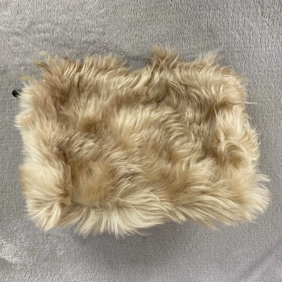 UGG Australia Collection Woman's Clutch Purse Brown Sheepskin Zip Leather - Image 2 of 4