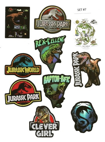 10 pegatinas de vinilo Jurassic Park/World (aprox. 2 x 3") (Elección del set 1 al 15) - Imagen 9 de 17
