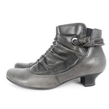 Tamaris stivaletti stivaletti n. 40 vera pelle taupe tacco zip