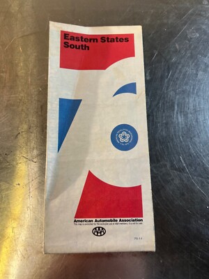 Vintage Road Map: AAA   Eastern States South , 1976 Bicentennial Edition