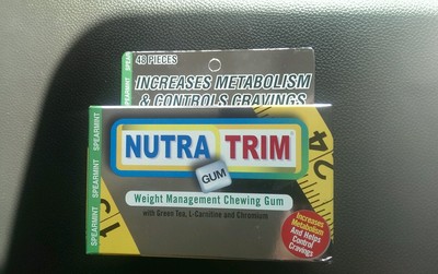 (HTF) NUTRA TRIM Weight Management Chewing Spearmint  Gum 48 Pieces