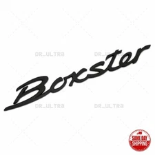 Matte Black Look Boxster Letter Rear Badge Tailgate Emblem Deck Lid