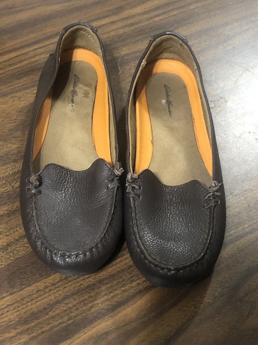 Eddie Bauer Womens 8.5 M Brown Moc Slip on Loafer Shoes  display picture 2