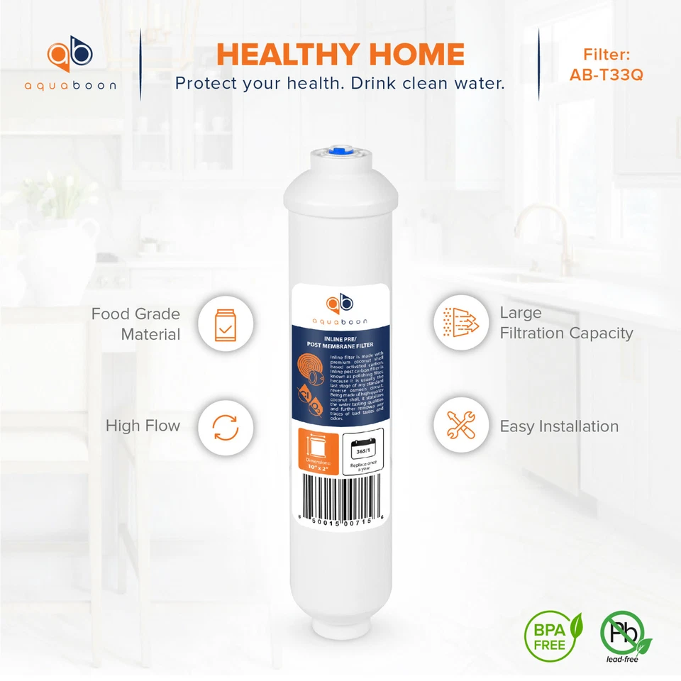 2 Pack of Inline Post/Carbon Polishing Water Filter for RO Standard Size QC - Image 4 of 4