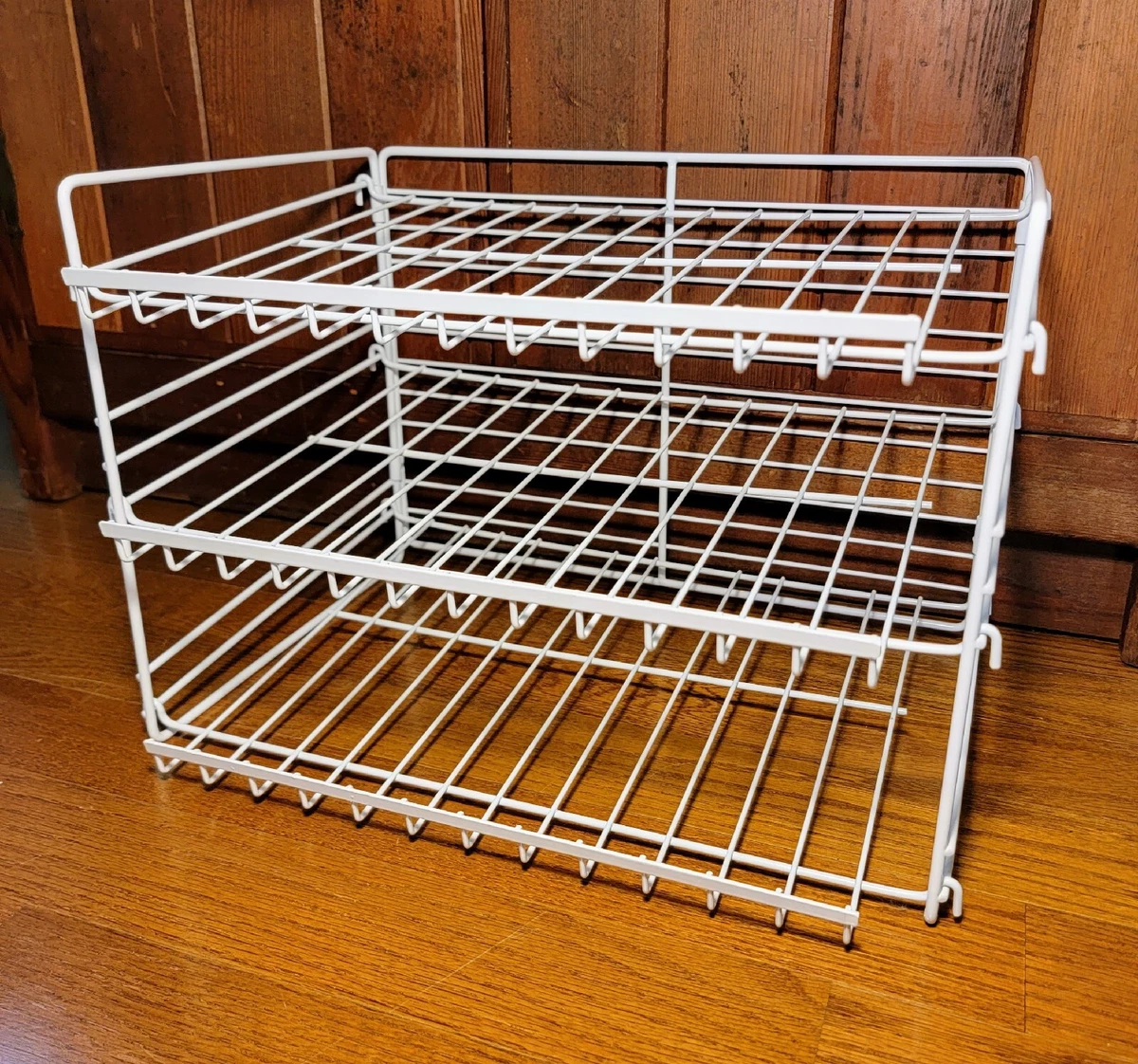 Mainstays 3 Tier Can Dispenser Rack Organizer Powder Coated Steel White