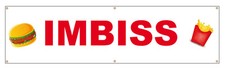 Imbiss Werbebanner Fastfood Werbung Banner Hamburger Spanntransparent  40x150cm 