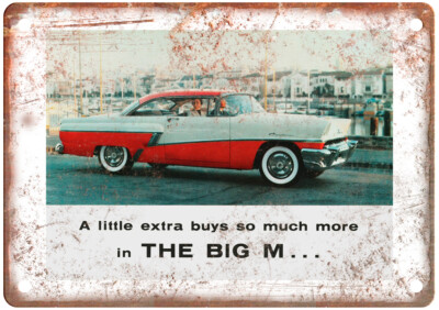 Vintage 1956 Mercury Custom 2-Door Hardtop Auto Ad Retro Look Metal Sign A11692