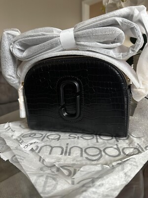 NWT THE MARC JACOBS $375 BLACK SHUTTER CROC EMBOSSED CAMERA BAG | eBay