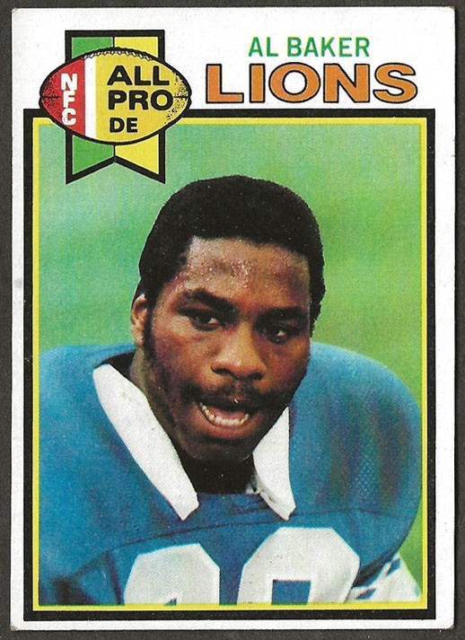 1979 Topps #75 AL "Bubba" BAKER Detroit Lions ROOKIE Corner Ding - 12