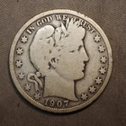 1907 **D** BARBER SILVER HALF DOLLAR ***NICE COIN!***  FREE SHIPPING! C1943