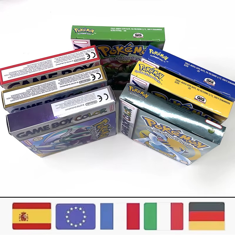 Boîte de jeu Pokémon Crystal sous emballage d'origine - 5 langues pour GBC : Rou