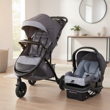 All-Terrain Stroller Travel System with Infant Car Seat and Adjustable Straps