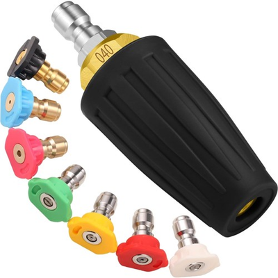 #ad 4000 PSI Turbo Nozzle Set – 7 Adjustable Pressure Washer Tips with Quick Connect $37.96