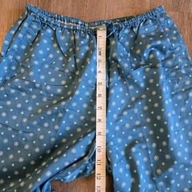 Victoria Secret Pajama Set Green Blue Floral Long Sleeve Pants Sz Medium New