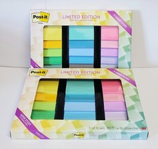 Lot of 2 Limited Edition Color Collection 15 Pack Post-it Super Sticky Notes 3x3