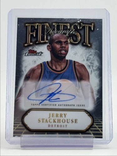 JERRY STACKHOUSE 2024-25 TOPPS FINEST AUTOGRAPHS BASE PISTONS AUTO Q3882