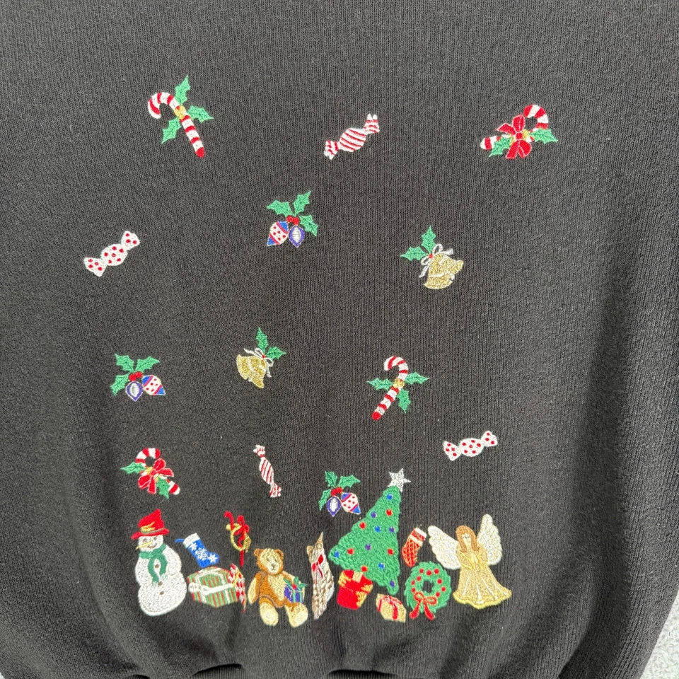 Suéter Tejido Navidad Vintage Años 90 Talla XL Navidad Mañana Bonworth Foto 3 de 4