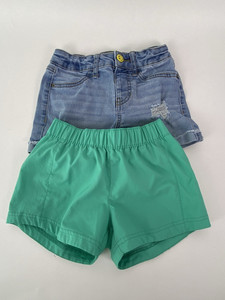 Lot of 6 pcs Girls Size 6, 7 and EU 130 Shorts-Running and Denim