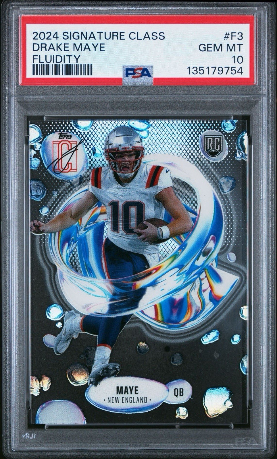 DRAKE MAYE ~ 2024 TOPPS SIGNATURE CLASS FLUIDITY #F3 ROOKIE RC ~ PSA 10 GEM MINT