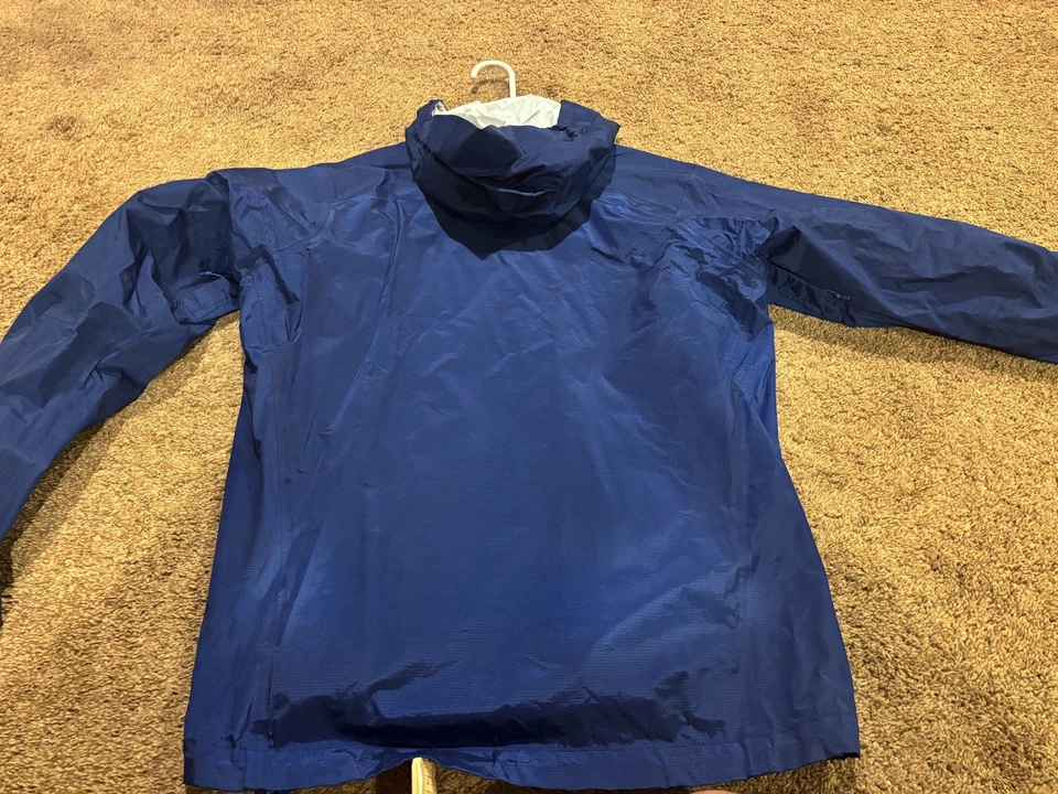 Patagonia Rain Jacket Mens Medium Blue H2NO Hooded Hiking Full-Zip - Image 3 of 4