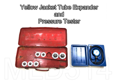 #ad Yellow Jacket by Ritchie Tube Expander heads 3 8quot; 1 1 8quot; w pressure tester $75.00