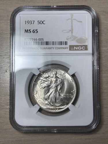1937 Walking Liberty Half Dollar NGC MS 65 Gem Uncirculated