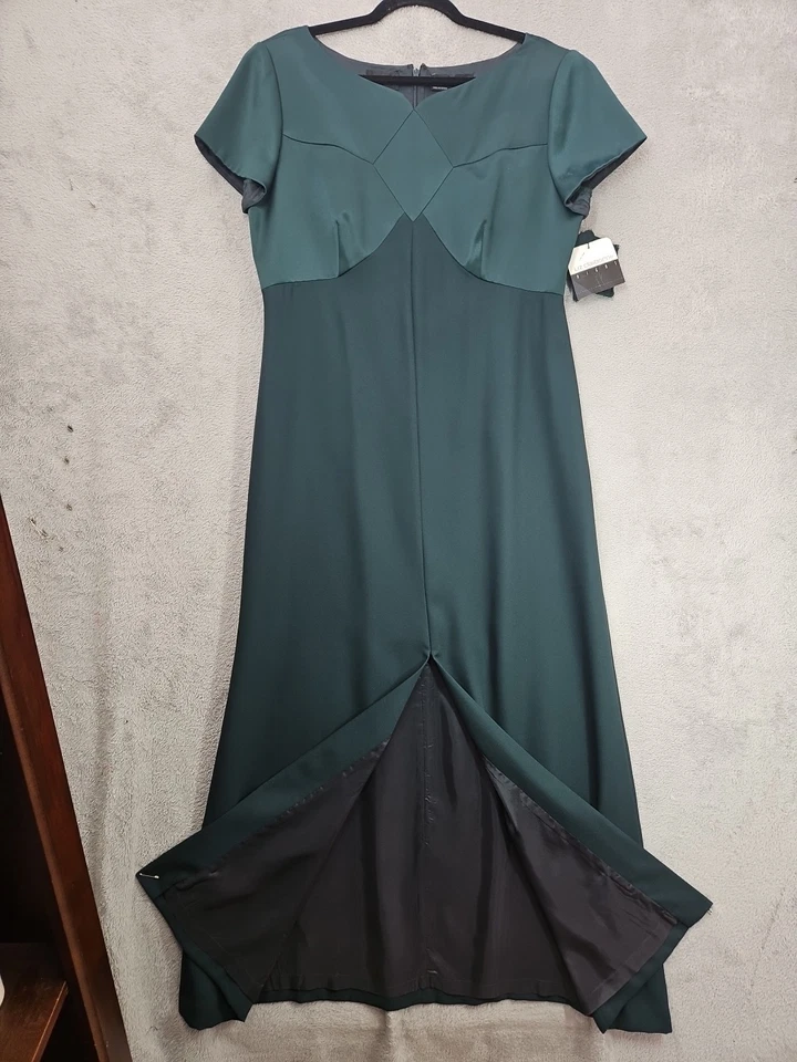 Vestido de Noche Liz Claiborne Verde Esmeralda Piso Maxi Formal Vestido de Noche Talla 16 Nuevo con Etiquetas Foto 2 de 4