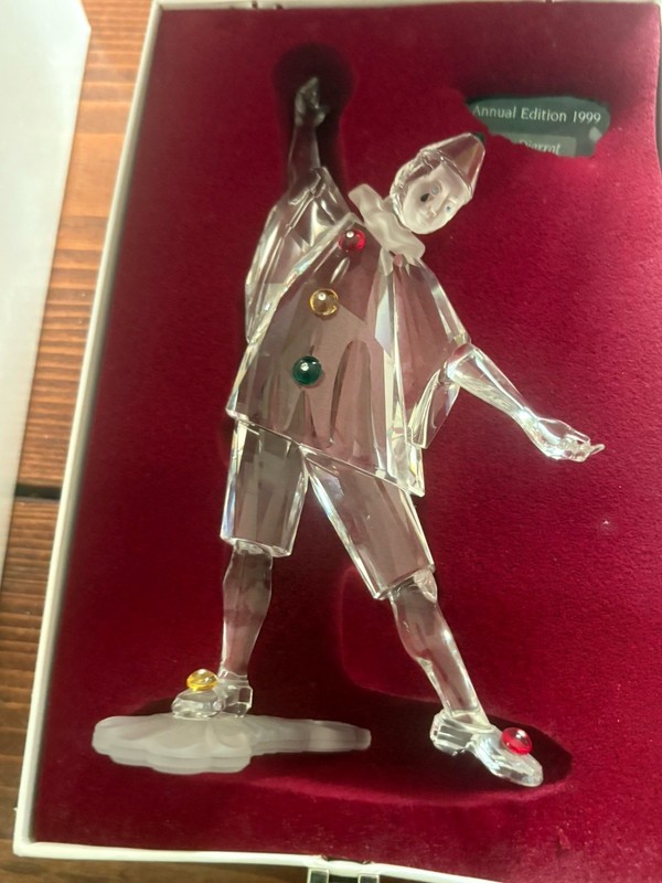 Swarovski Crystal Masquerade Pierrot Figurine with Box