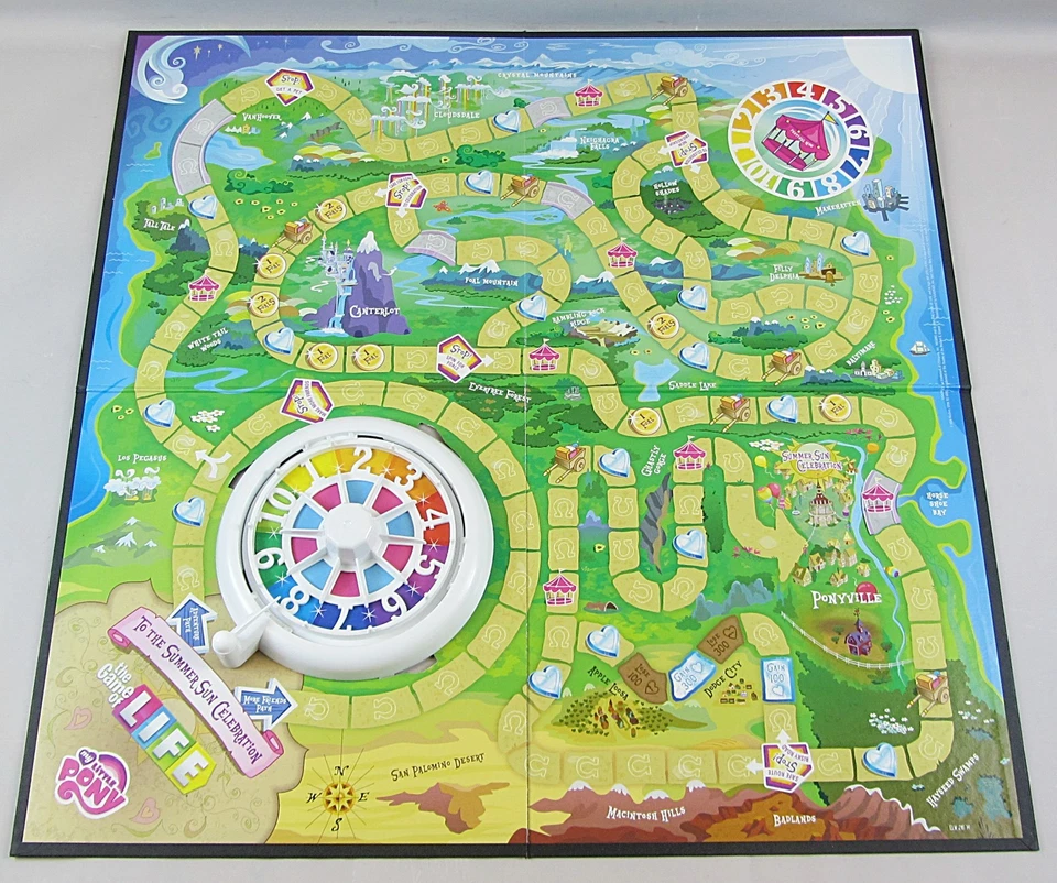 My Little Pony The Game of Life Board Game 4 Collectible Pony Movers USAopoly - Image 2 of 4