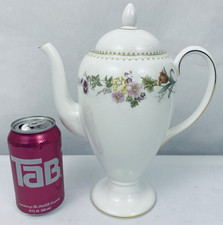 Wedgwood Mirabelle Coffee Pot 10" tall ~ New Old Stock Condition