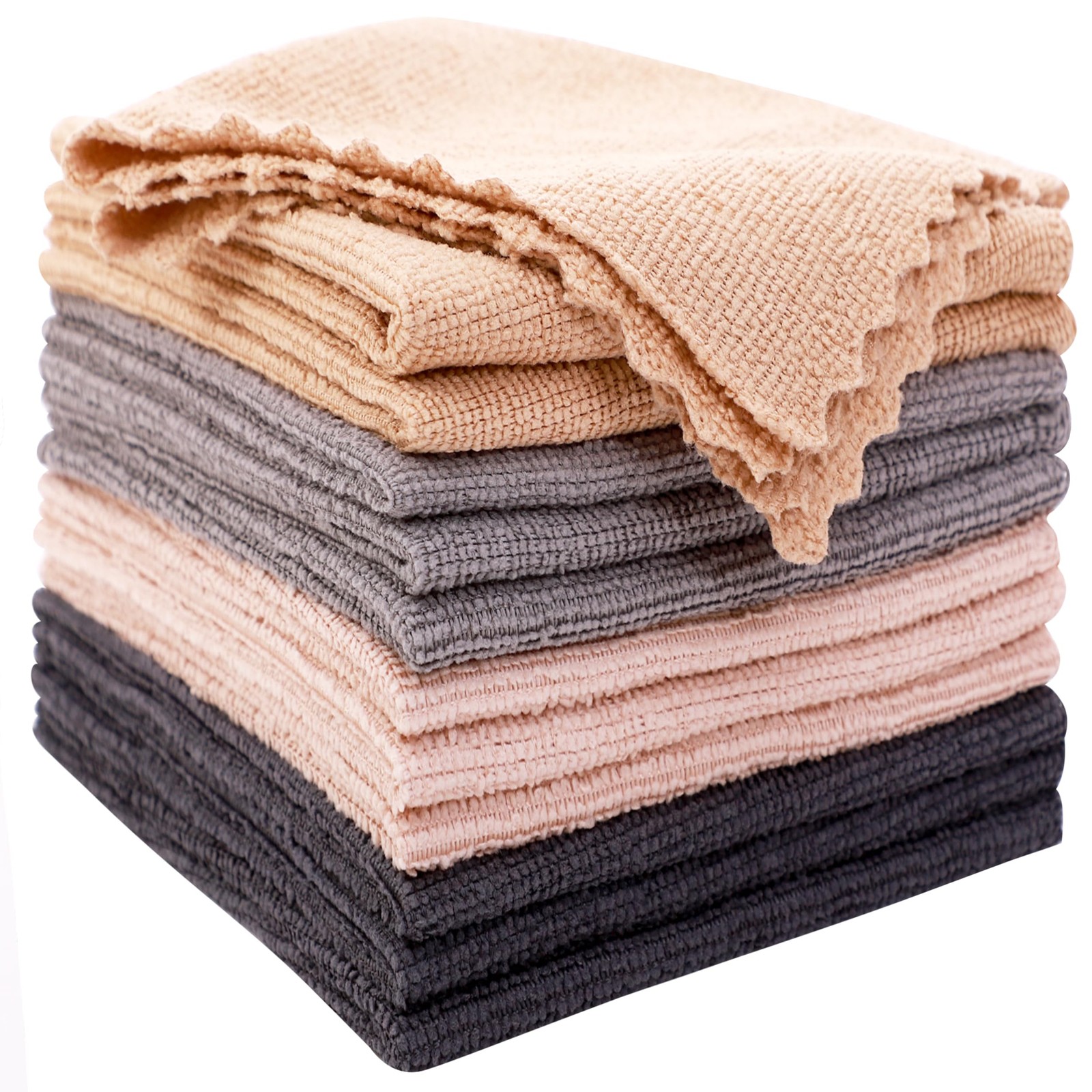 12 Pack Reusable Microfiber Cleaning Cloths Fast Drying Multipurpose Rags