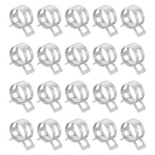 20pcs Spring Band Type Hose Clamps 20mm Silicone Vacuum Pipe Clip Silver