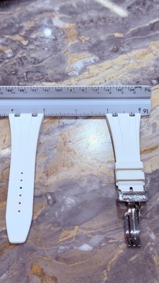 Audemars Piguet Royal Oak Offshore Watch Strap with AP deployment Clasp White