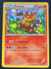Emboar 19/114 Cracked Ice Holo Black & White Rare Pokemon - LP