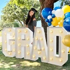 2026 Graduation Decorations  2.3FT Large PRECUT GRAD Marquee Light Up Letters...