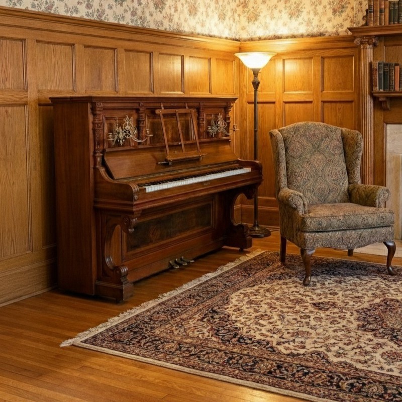 Astonishing Bluthner 55″ Professional Upright Piano