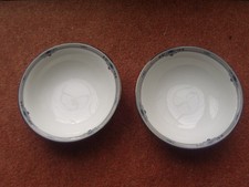 Wedgwood Amherst 2x Cereal Dessert Bowls 6” Platinum Line Lightly Used Excellent