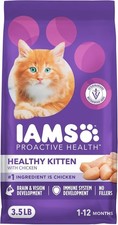 IAMS Proactive Health Healthy Kitten Dry Cat Food with Chicken, 3.5 lb. Bag. 3.99 per pound