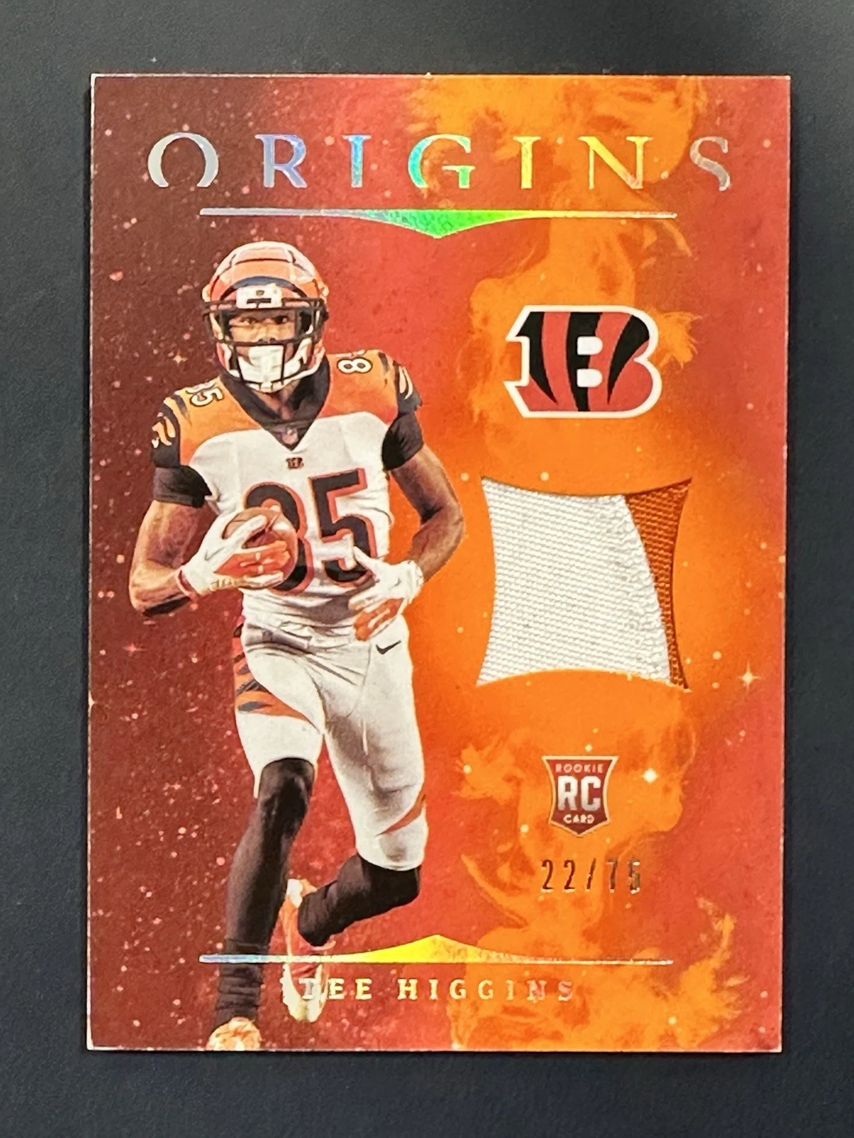 Tee Higgins Panini Origins Rookie Patches #RP9 Orange