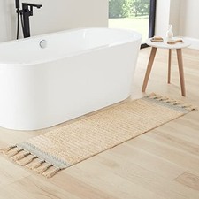 Boho Rug 100 Cotton Fringe Boho Runner Rug Rug 20 x 68" Boho Bath Mat in