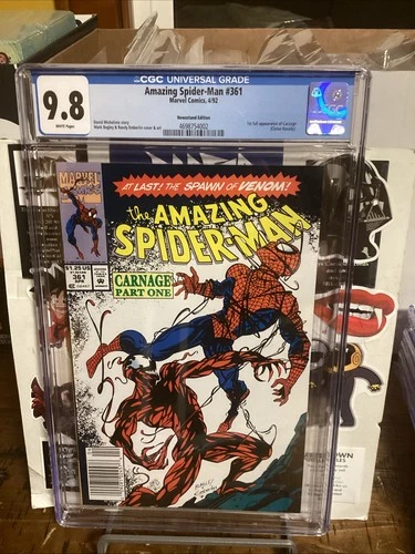Marvel Comics Amazing Spider-Man #361 CGC 9.8 Newsstand 1992 1st Carnage