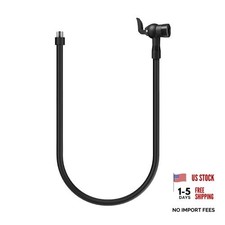 Air Pump Hose Adapter, Extension Hose for Schrader and Presta Valve, Black