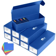Trading Card Storage Box, 8-Pack·1000 Count Card Storage Box with Dividers an...